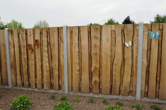 Vertical Raw Wooden Fence