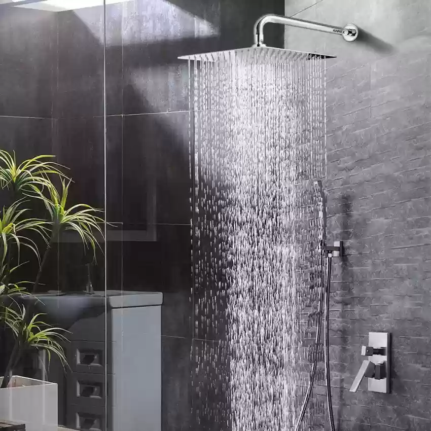 Shower head height in big bathroom 