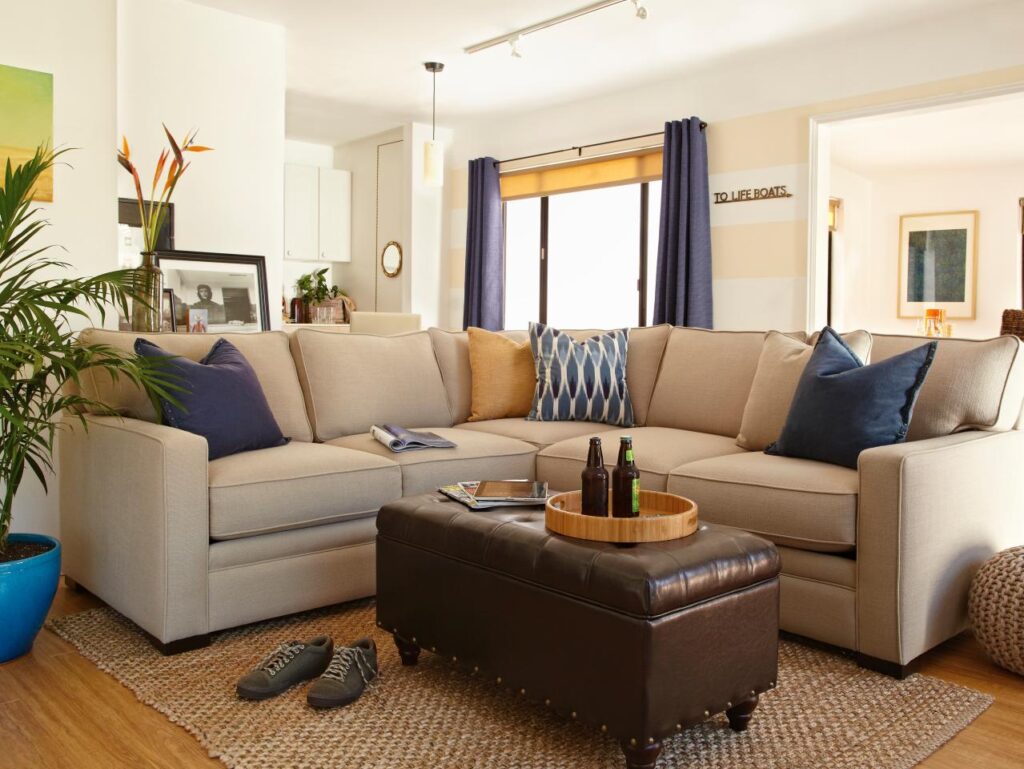 sofa in living room 
