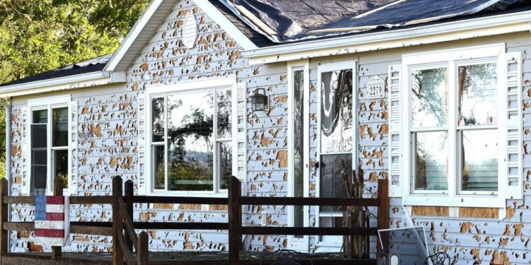 Affect of a hail storm on house