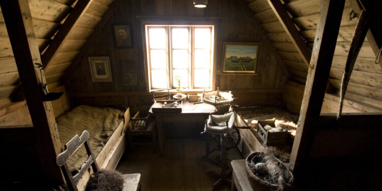 2 story house with attic