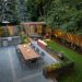 Backyard with dining table
