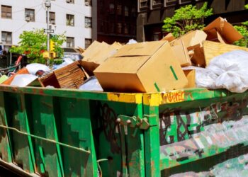 Skip Bin ful with waste