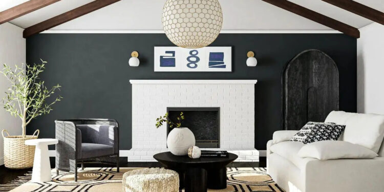 Decorated house interior