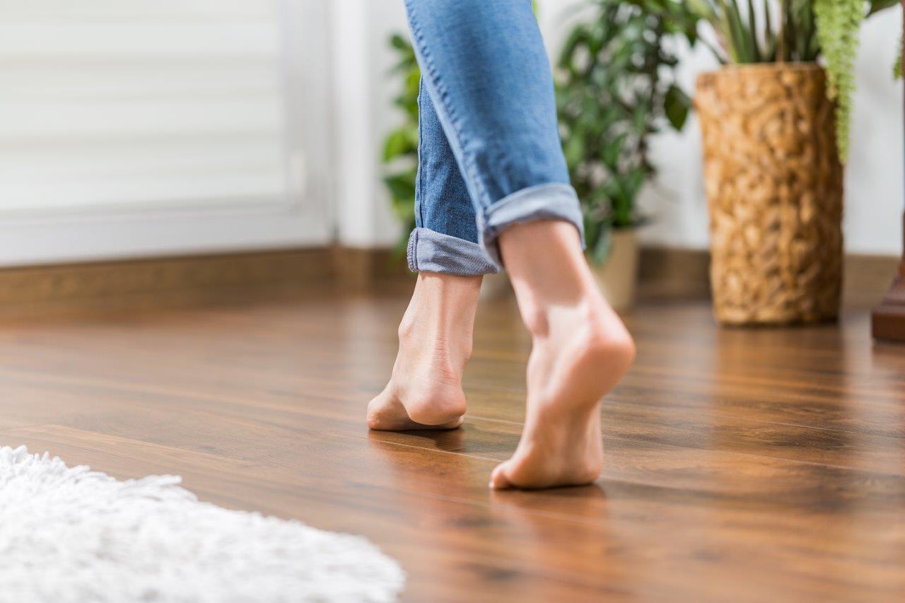 Girl walking on floor