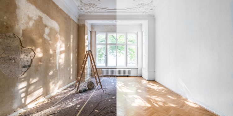 photo to represent before and after home renovation
