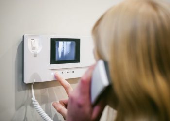 Girl using Intercom