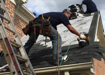 Man working on Roof