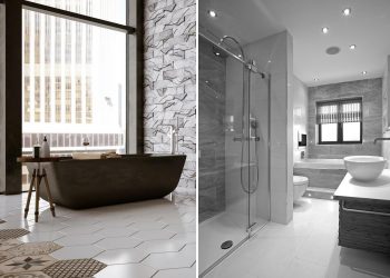 two different bathrooms