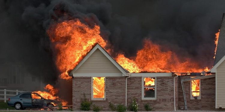Burning house