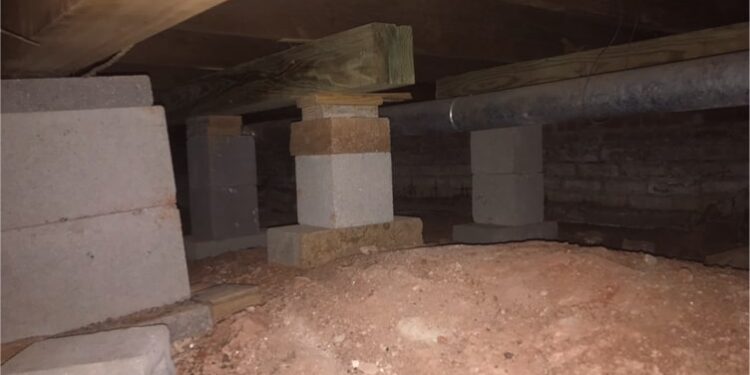 crawl space pier and beam