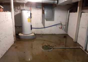 Diagram of basement floor drain