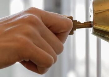 unlock a door with key