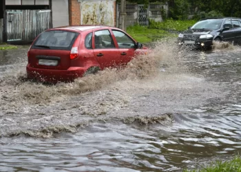 car in a flood