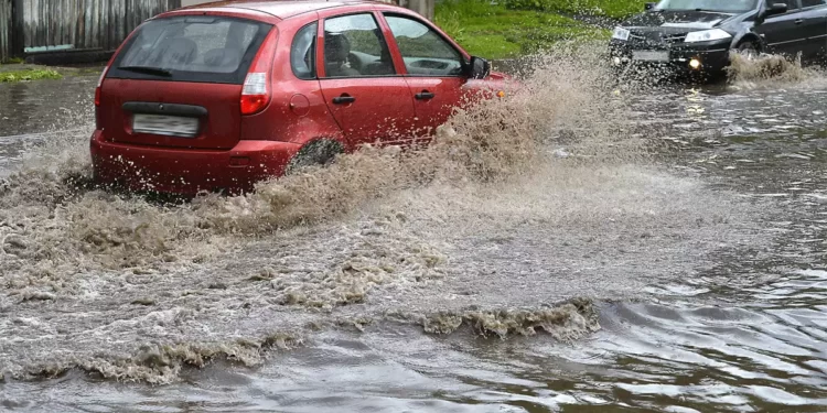 car in a flood