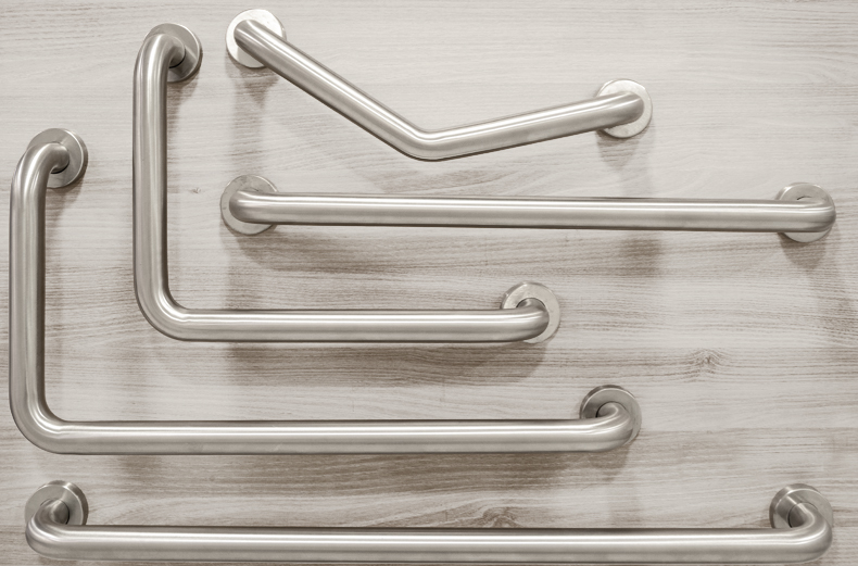 several types of bathroom and toilet stainless steel handrail grab bars, safety support for elderly and disable people