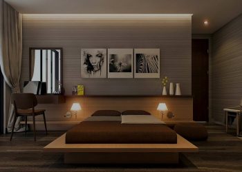 beautifull designed bedroom with pvc panels