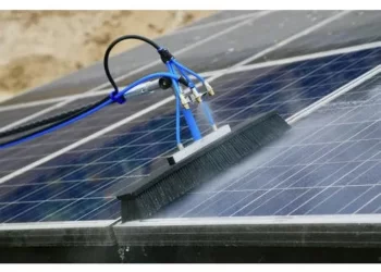 Brush to clean solar panels
