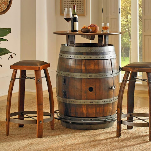 wine barrel with raised top