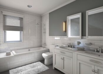 white gray bathroom